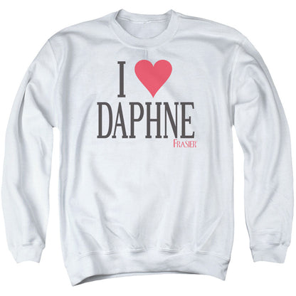 Frasier I Heart Daphne Mens Crewneck Sweatshirt White