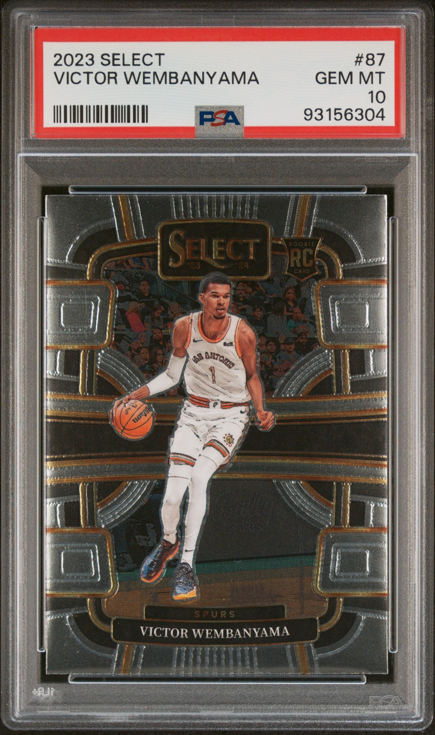 Graded 2023 Panini Select Victor Wembanyama #87 Rookie RC Basketball Card PSA 10 Gem Mint