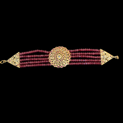 BR470 Noor bridal set in rubies (SHIPS IN 4 WEEKS )