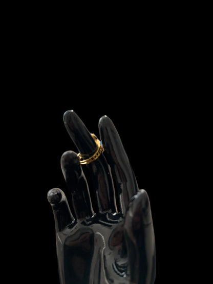 DJR134  Cz gold plated  ring - Ruby( READY TO SHIP)