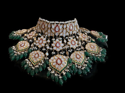 BR466 Subah high quality meena bridal set ( READY TO SHIP )