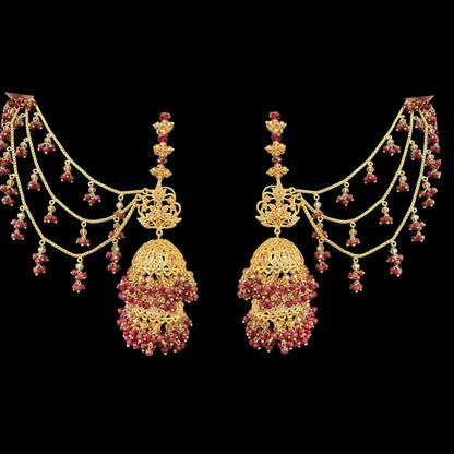 DER542 long jhumka earrings ( READY TO SHIP )