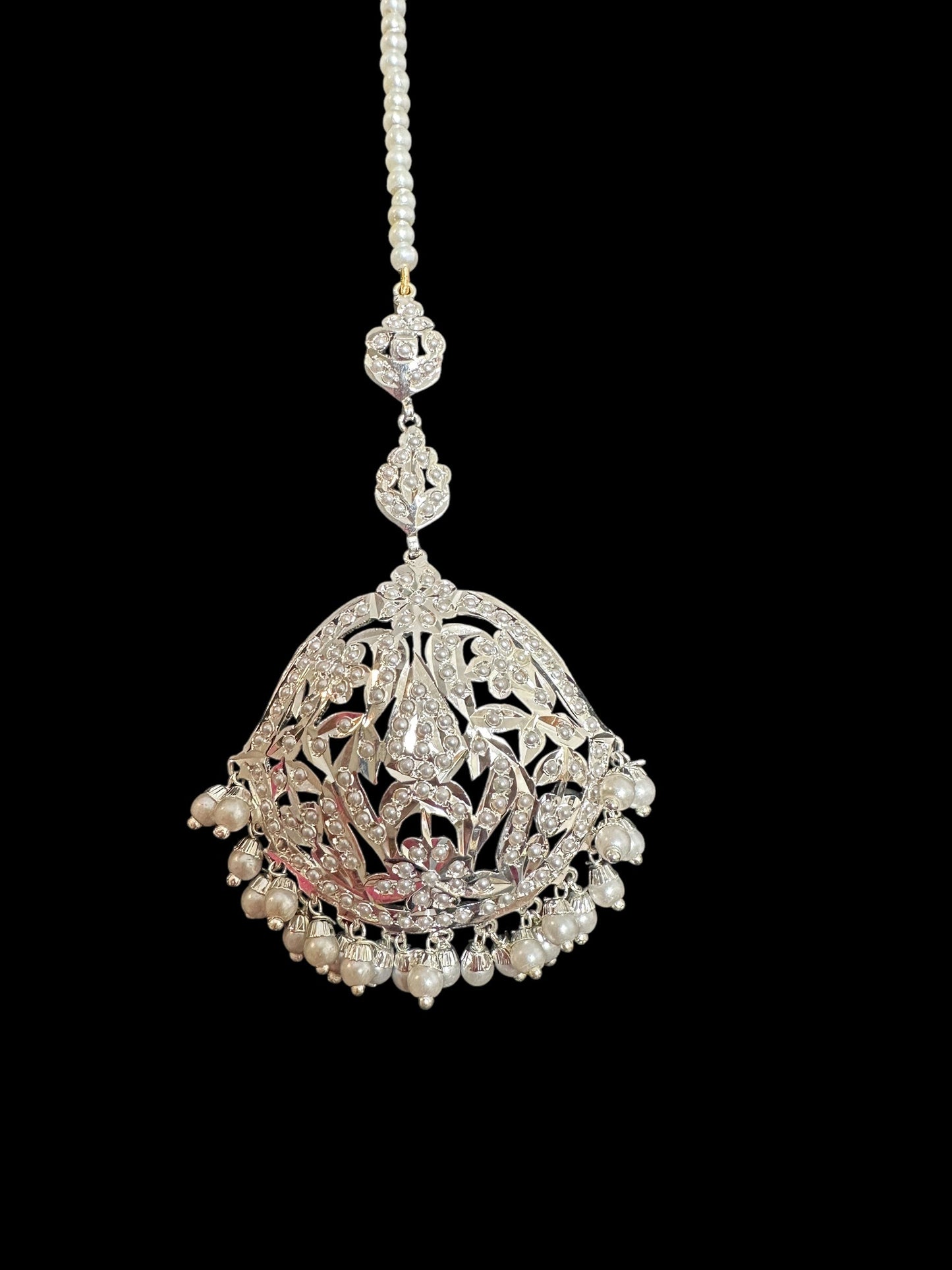 DJTK355 Samra Punjabi tika in silver plating  , ( SHIPS IN 3WEEKS )