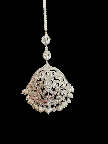 DJTK355 Samra Punjabi tika in silver plating  , ( SHIPS IN 3WEEKS )