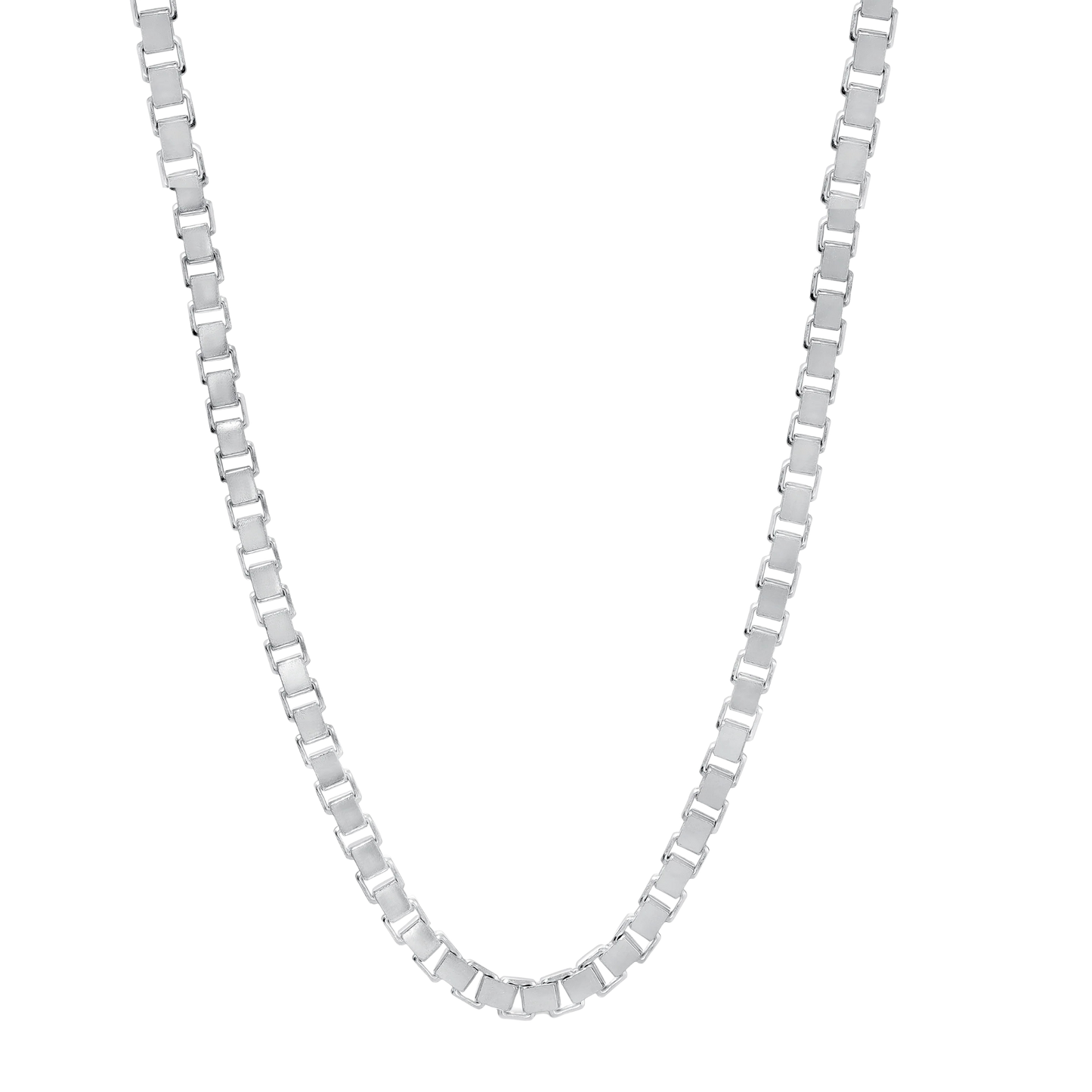 1-3MM Box Chain 925 Sterling Silver