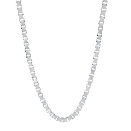 1-3MM Box Chain 925 Sterling Silver