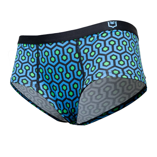 SHEATH Women's Bamboo Hexagon Cheeky Boyshorts