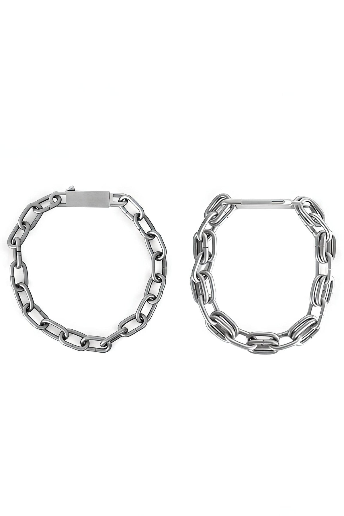 Chunky Metal Chain Necklace - Industrial Unisex Statement Piece