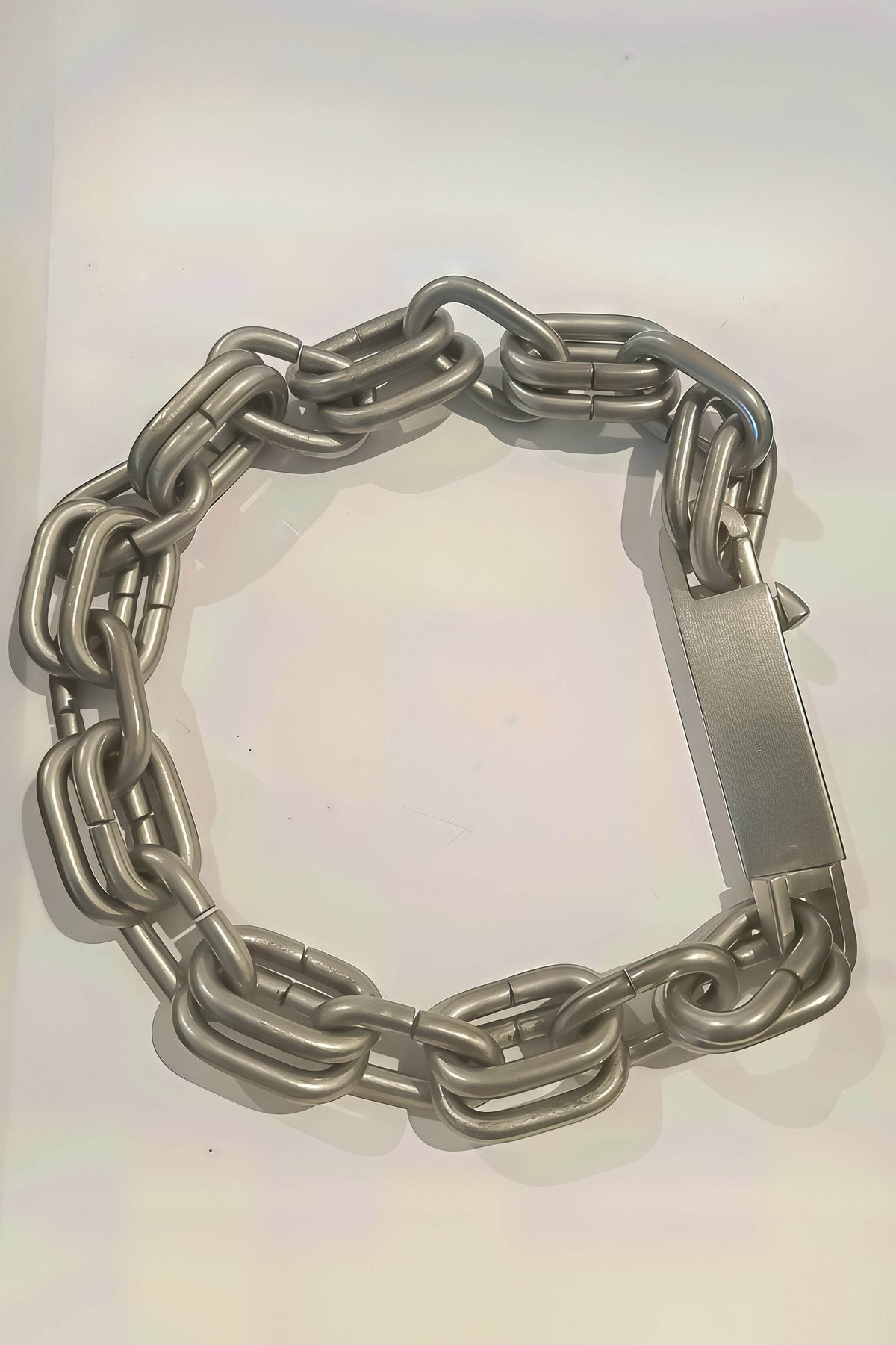 Chunky Metal Chain Necklace - Industrial Unisex Statement Piece