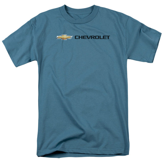 Chevrolet Chevy Bowtie Wide Front Mens T Shirt Slate Officially Licensed