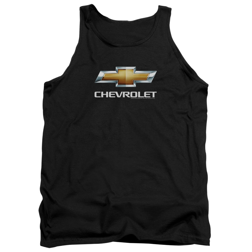 Chevrolet Chevy Bowtie Stacked Mens Tank Top Shirt Black Officially Licensed
