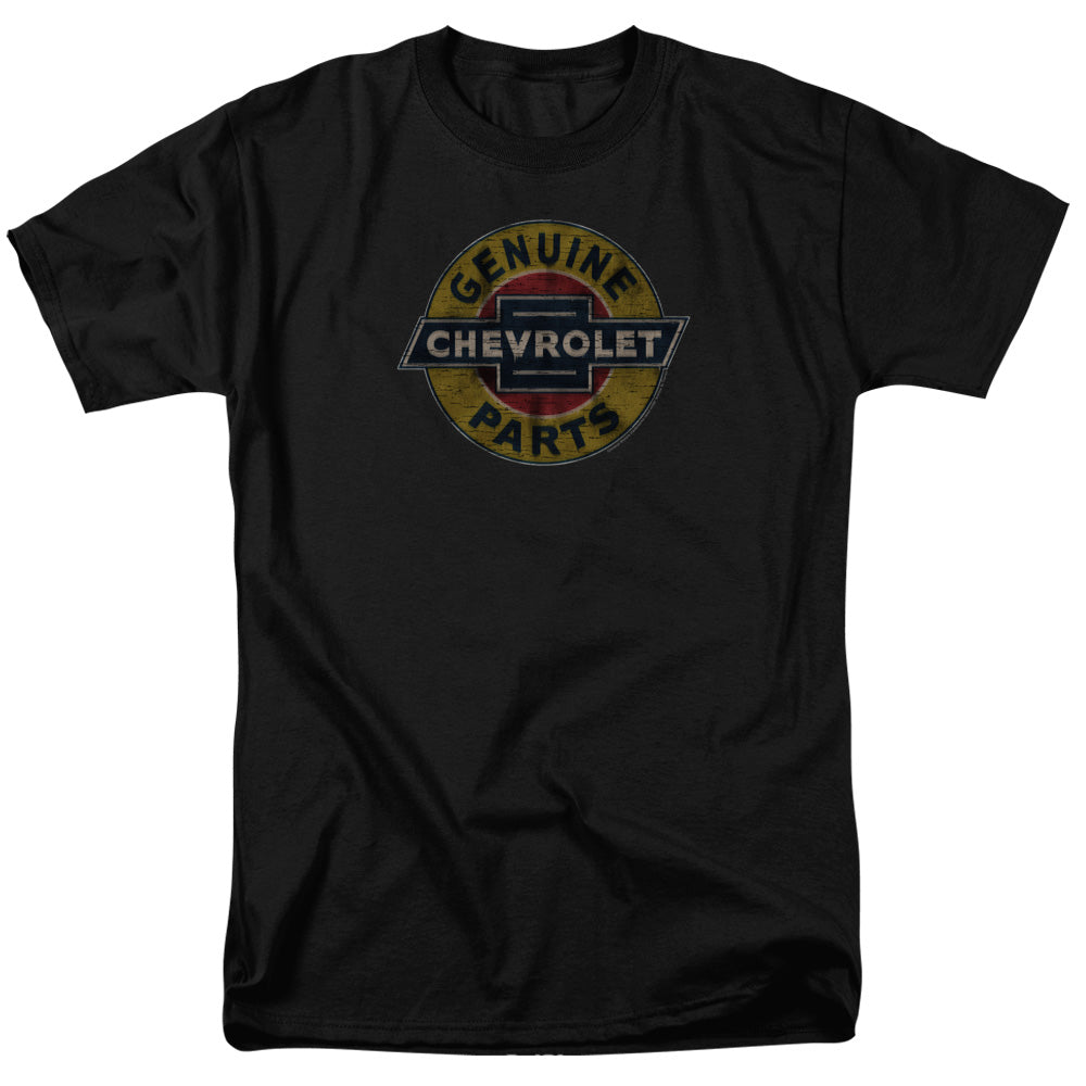 Chevrolet Genuine Chevy Parts Distressed Sign Mens T Shirt Black Officially Licensed