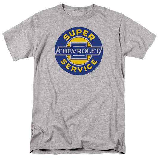 Chevrolet Chevy Super Service Mens T Shirt Athletic Heather Officially Licensed