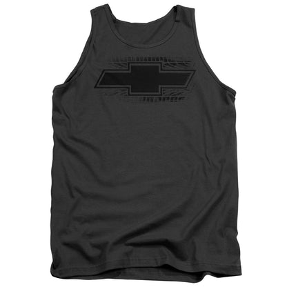 Chevrolet Bowtie Burnout Mens Tank Top Shirt Charcoal Officially Licensed