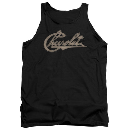 Chevrolet Chevy Script Mens Tank Top Shirt Black Officially Licensed