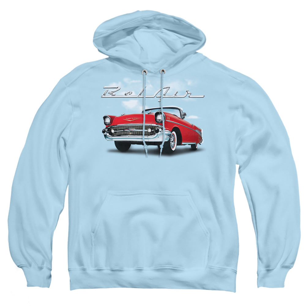 Chevrolet Bel Air Clouds Mens Hoodie Light Belue Officially Licensed