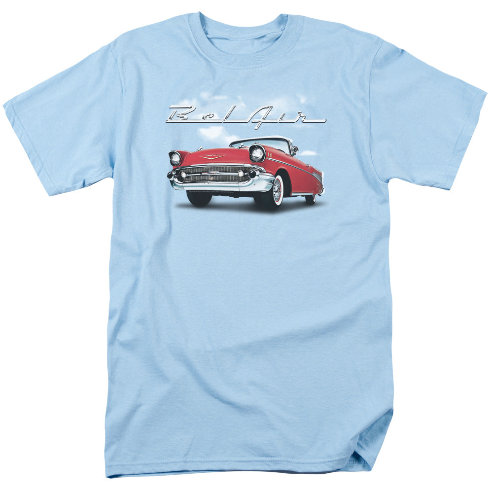 Chevrolet Bel Air Clouds Mens T Shirt Light Blue Officially Licensed