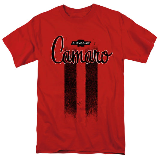 Chevrolet Camaro Stripes Mens T Shirt Red Officially Licensed