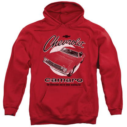 Chevrolet Retro Camaro Mens Hoodie Red Officially Licensed