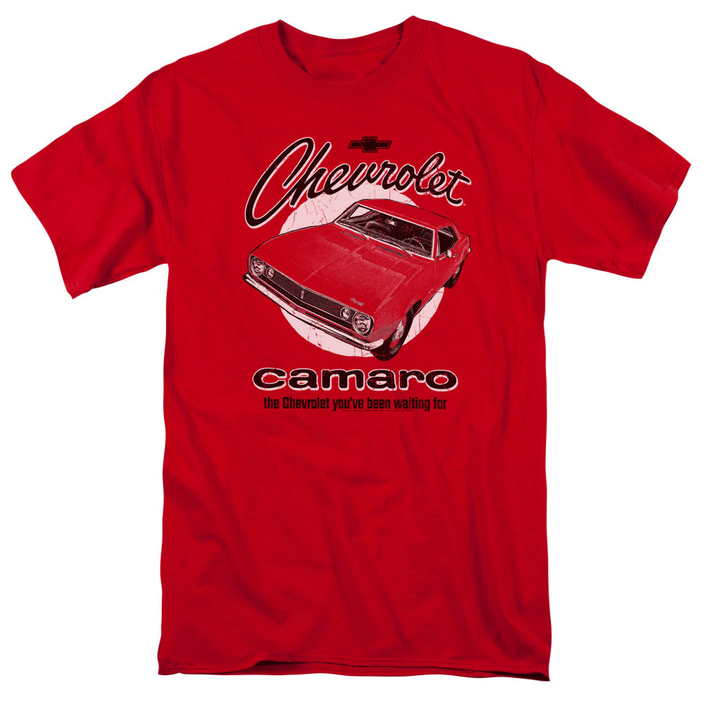 Chevrolet Retro Camaro Mens T Shirt Red Officially Licensed