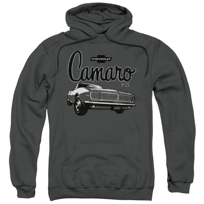 Chevrolet Script Car Mens Hoodie Charcoal Officially Licensed