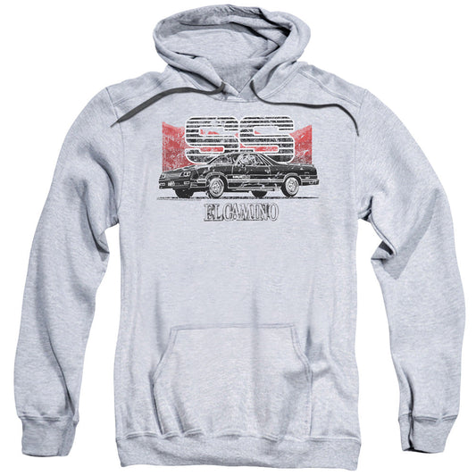 Chevrolet El Camino Ss Mountains Mens Hoodie Athletic Heather Officially Licensed