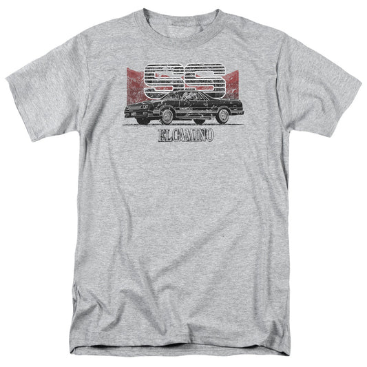 Chevrolet El Camino Ss Mountains Mens T Shirt Athletic Heather Officially Licensed