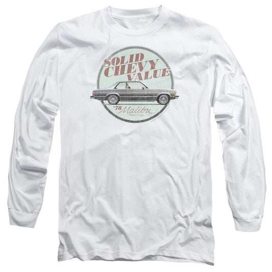 Chevrolet Do The Bu Mens Long Sleeve Shirt White Officially Licensed Officially Licensed