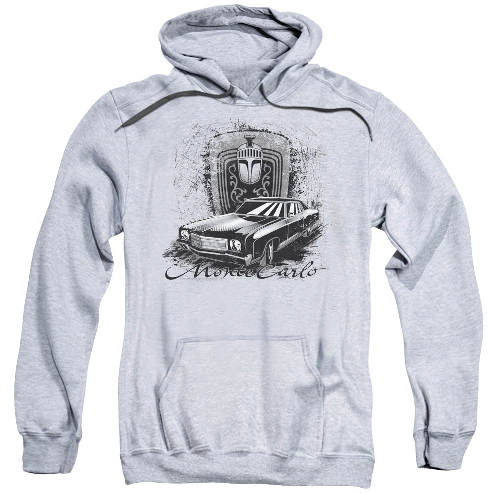 Chevrolet Monte Carlo Drawing Mens Hoodie Athletic Heather Officially Licensed
