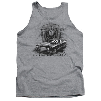 Chevrolet Monte Carlo Drawing Mens Tank Top Shirt Athletic Heather Officially Licensed