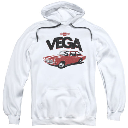 Chevrolet Rough Vega Mens Hoodie White Officially Licensed