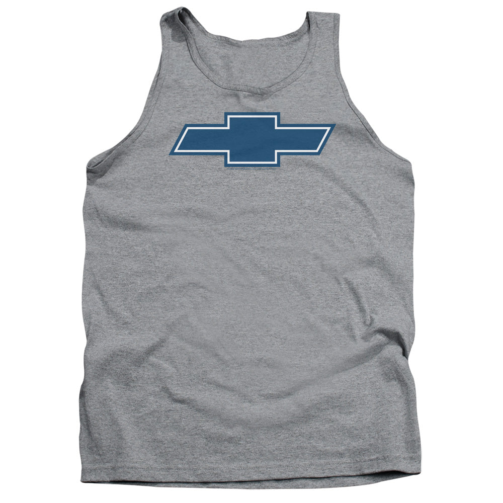 Chevrolet Simple Vintage Bowtie Mens Tank Top Shirt Athletic Heather Officially Licensed