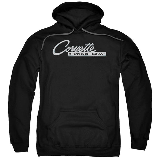 Chevrolet Chrome Stingray Logo Mens Hoodie Black Officially Licensed