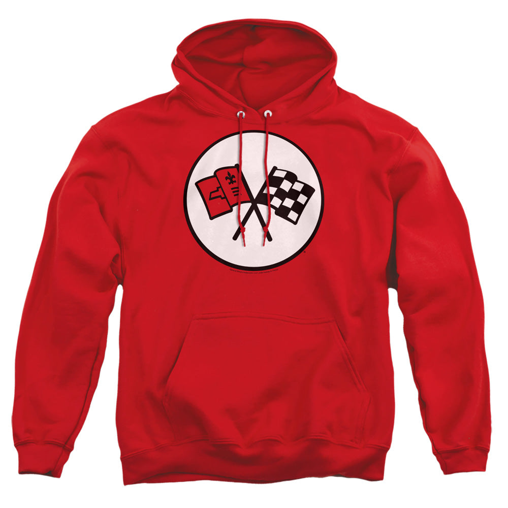 Chevrolet 2Nd Gen Vette Logo Mens Hoodie Red Officially Licensed