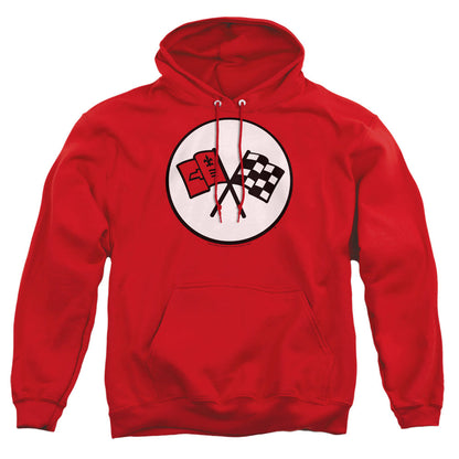 Chevrolet 2Nd Gen Vette Logo Mens Hoodie Red Officially Licensed