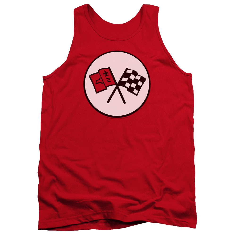 Chevrolet 2Nd Gen Vette Logo Mens Tank Top Shirt Red Officially Licensed