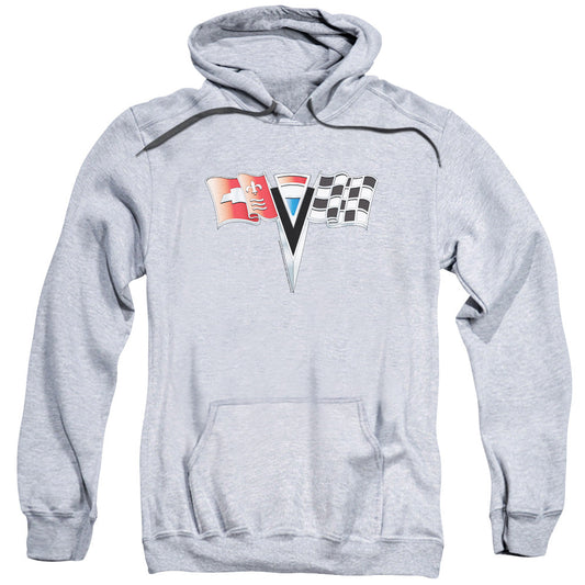 Chevrolet 2Nd Gen Vette Nose Emblem Mens Hoodie Athletic Heather Officially Licensed