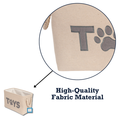 Country Living Foldable Fabric Dog Toy Storage Bin - Convenient Organizer for Pet Accessories