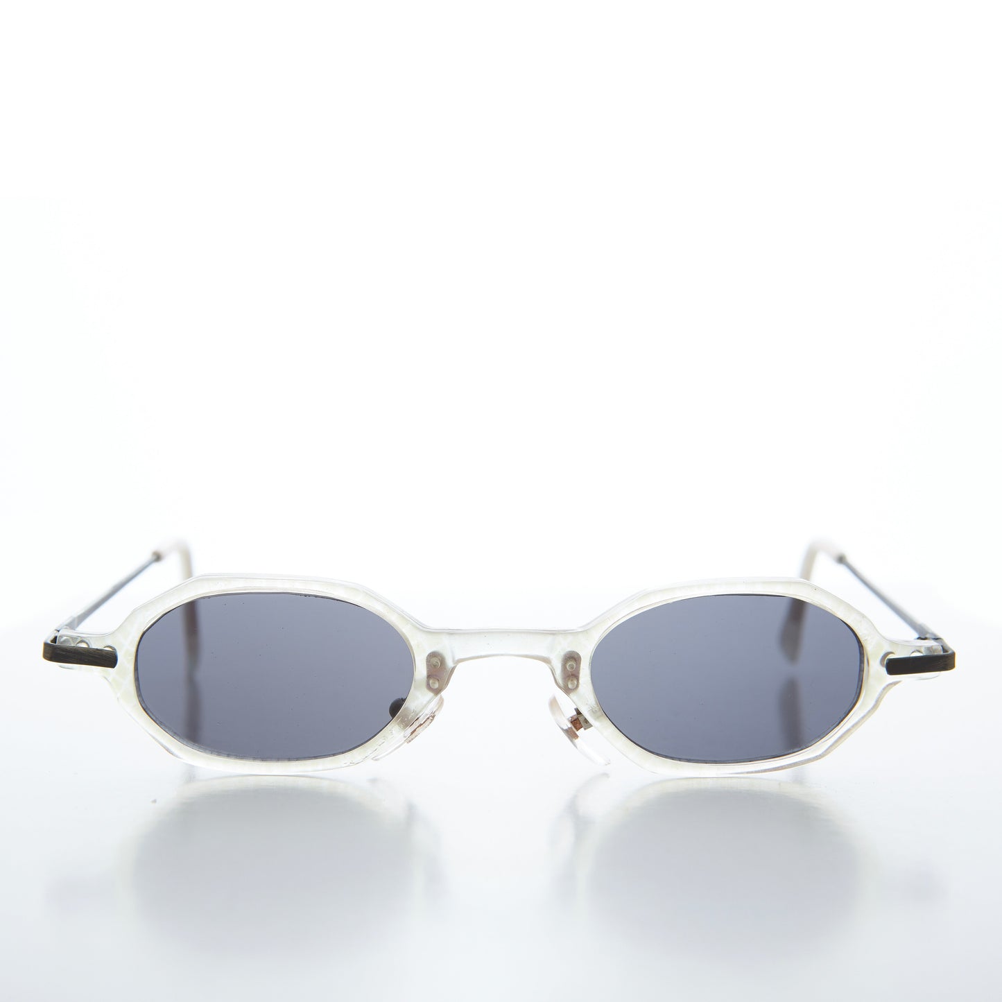 Small Spectacle Vintage Sunglasses - Clay