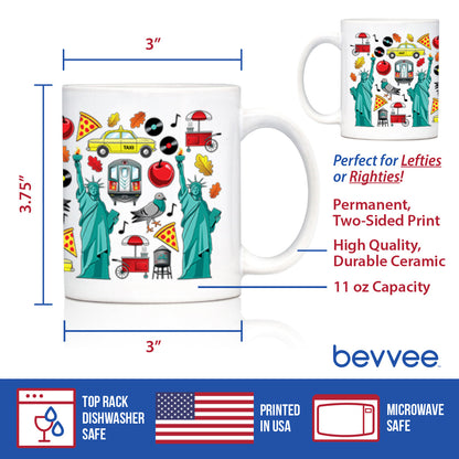 New York City Coffee Mug NYC Gifts and Souvenirs White Ceramic Coffee Cup