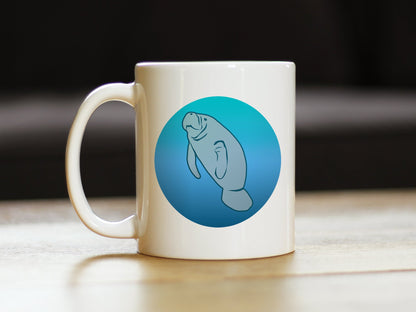 Manatee Coffee Mug - Cute Ocean Animals Themed Decor and Gifts for Sea Creature Lovers
