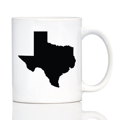 Texas State Outline Coffee Mug - State Themed Drinking Decor and Gifts for Texans