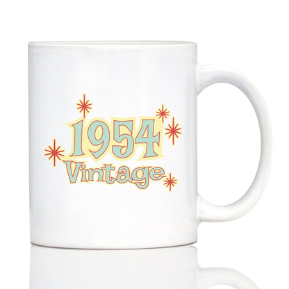 Vintage 1954 - Fun 71st Birthday Coffee Mug Gifts for Men & Women Turning 71 - Retro Coffee Cups