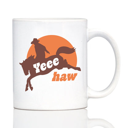 Yeehaw Coffee Mug Rodeo Party Decor & Western Home Decorations White Ceramic Coffee Cup