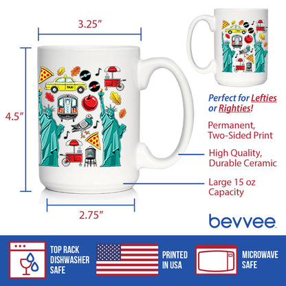 New York City Coffee Mug NYC Gifts and Souvenirs White Ceramic Coffee Cup