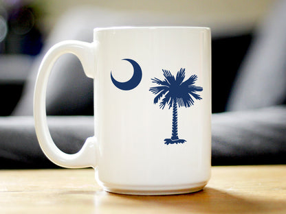 South Carolina Flag Coffee Mug - State Themed Drinking Decor and Gifts for South Carolinians