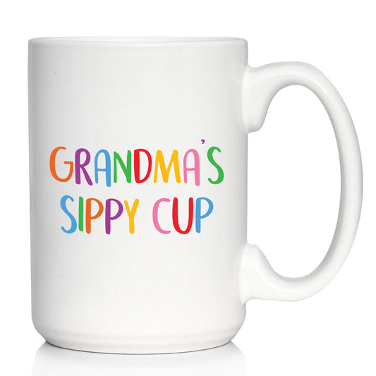 Grandma's Sippy Cup - Coffee Mug Gift for Grandmothers - Cute Birthday Cups