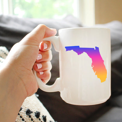 Florida State Outline Coffee Mug - State Themed Drinking Decor and Gifts for Floridian Women & Men