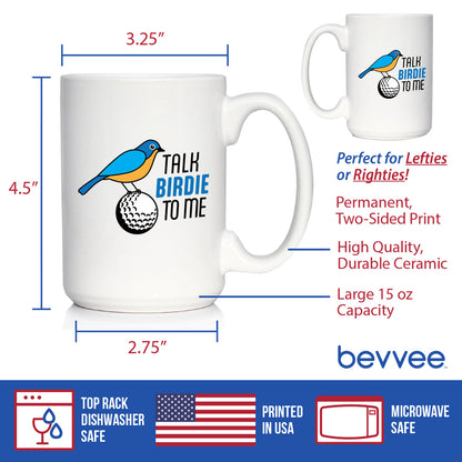 Talk Birdie Coffee Mug Funny Golf Gifts White Ceramic Coffee Cup