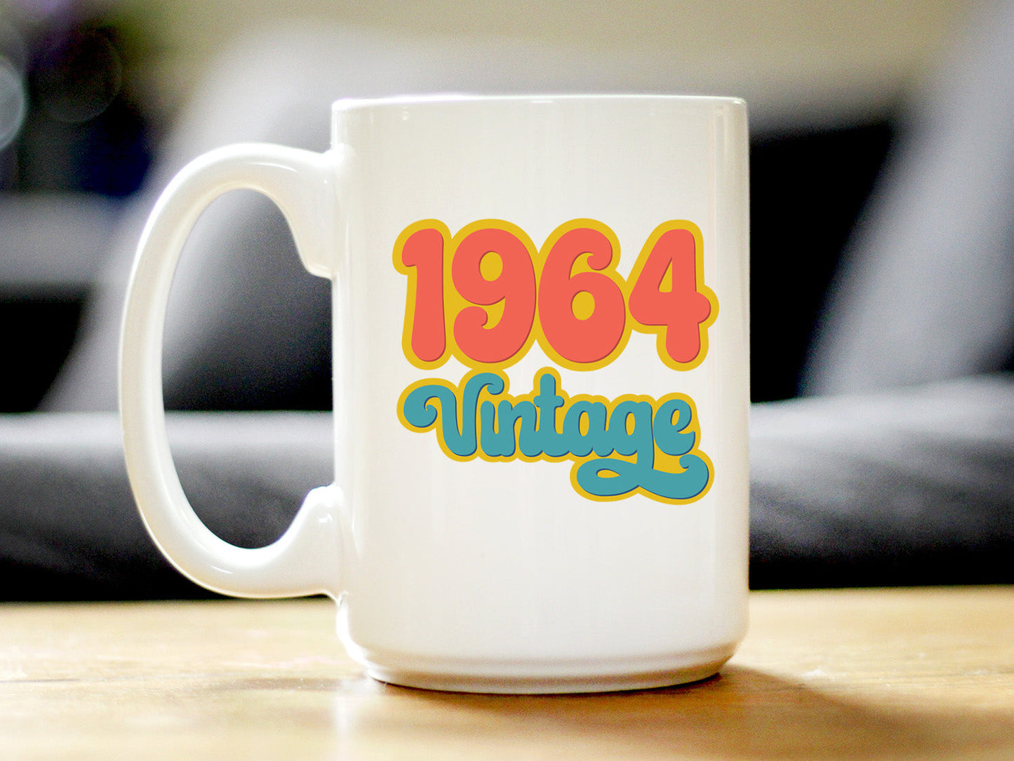 Vintage 1964 - Fun 61st Birthday Coffee Mug Gifts for Men & Women Turning 61 - Retro Coffee Cups